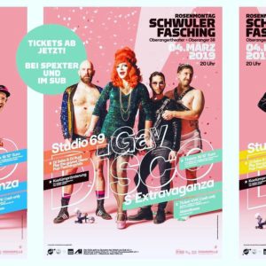 Fasching 2019 Plakat Sub schwul München