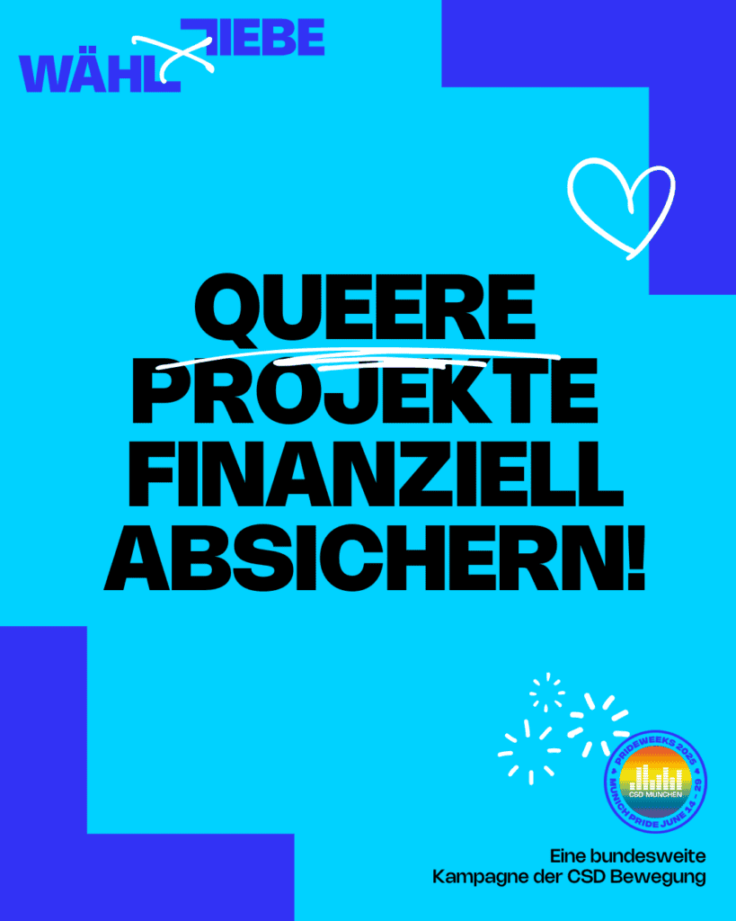 Kampagne Wähl Liebe: Grafiken mit den drei zentralen Forderungen