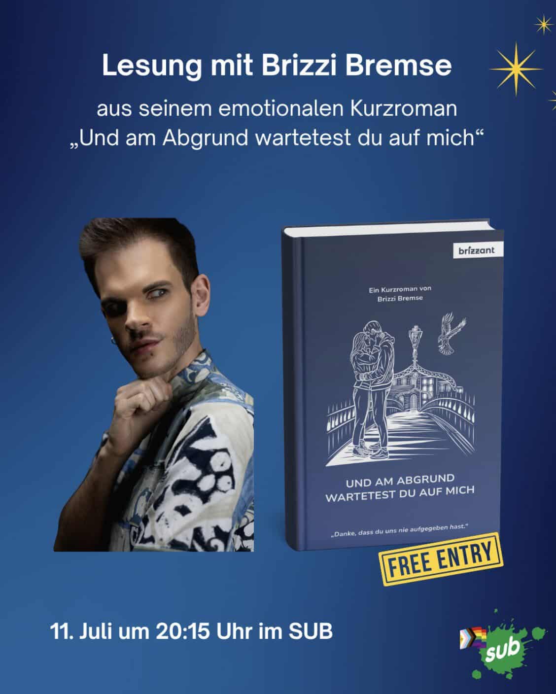 Neuer Roman: Lesung mit Brizzi Bremse 1 Flyer 1